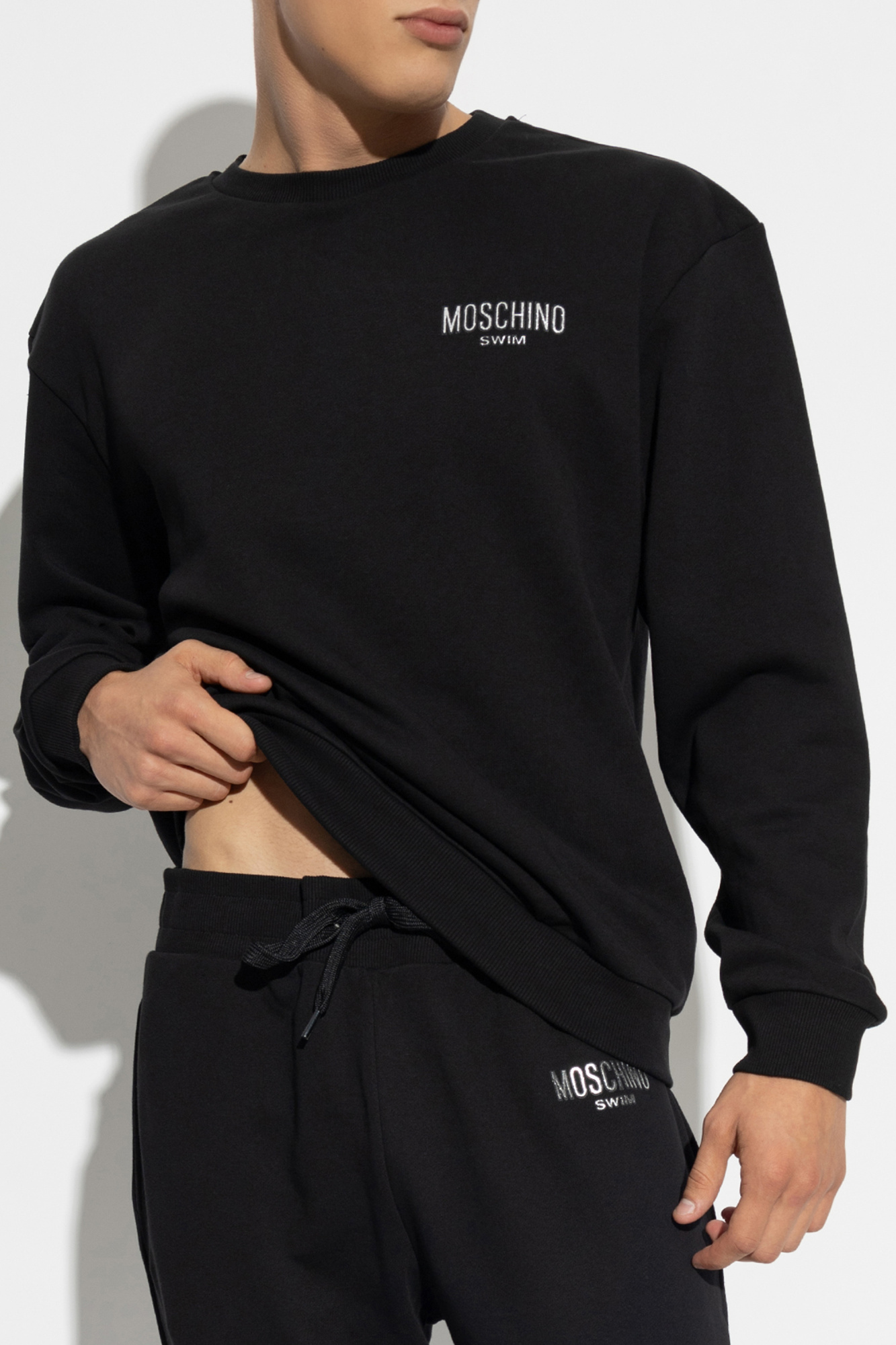 Black Sweatshirt from the Swim collection Moschino Vitkac Italy